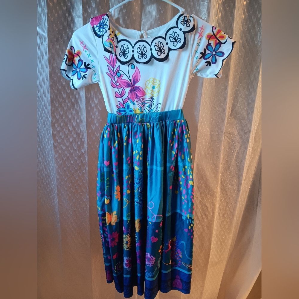 Disney Encanto Maribel Kids Blue Dress Up Costume Size 7-8 - Picture 2 of 12